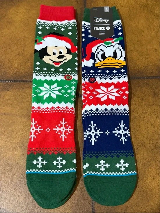 NEW DISNEY STANCE MICKEY MOUSE & DONALD DUCK SOCKS SIZE LARGE