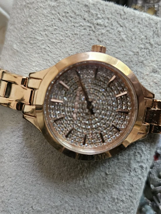Michael Kors Rose Gold Crystal-Embellished Bracelet Watch