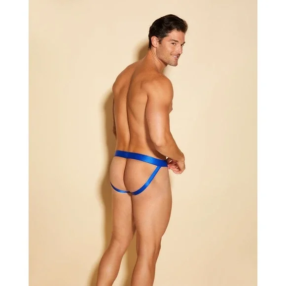 Cosabella Never Say Never Jock Strap Men's Lace Underwear Blue Print size M