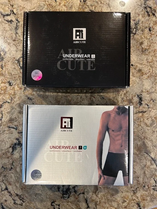 AIRCUTE  mens washable incontinence underwear