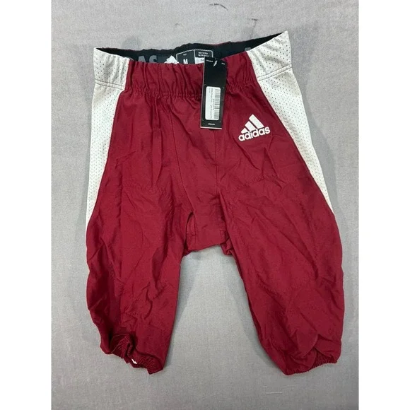 NWT Adidas Woven Football Pants Red White Size Medium