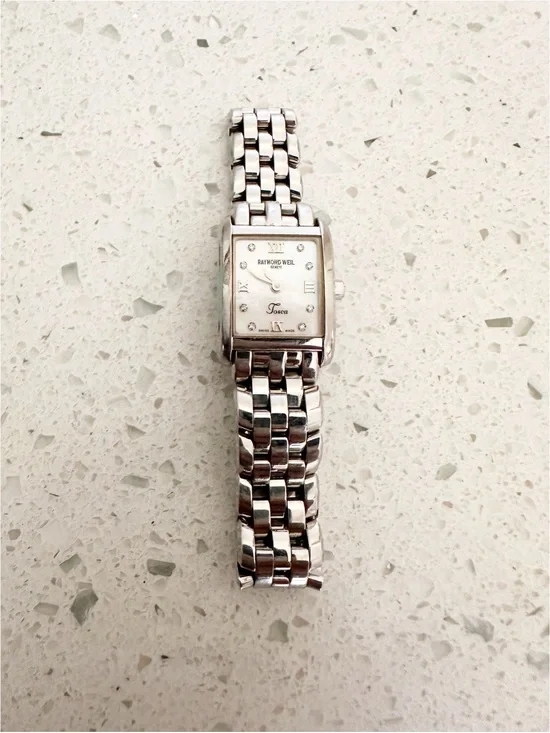 Raymond Weil Tosca 5874 Women’s Swiss Quartz Watch Stainless Steel MOP Dial