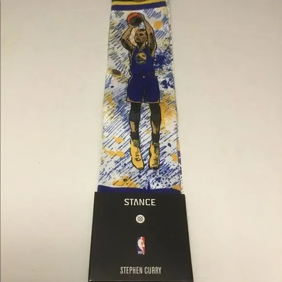 Steph Curry Stance NBA Legends Socks Men’s Sz 9-12 NEW