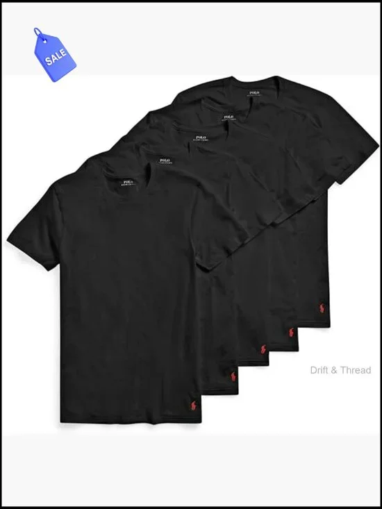 5 Pack Cotton Classic Crews Undershirts - T-Shirts Multipack