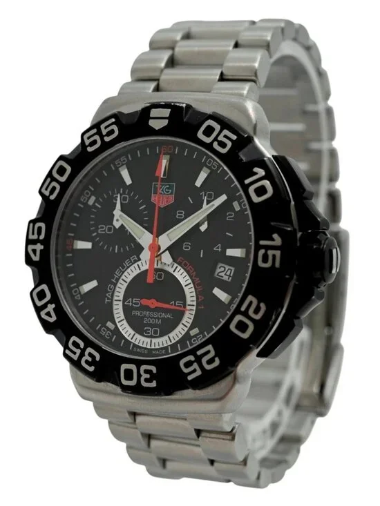 Tag Heuer 41mm Men's Formula 1 Swiss Made Chronograph SS Watch! Ref: CAH1110!