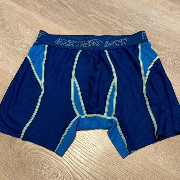 Duluth Trading Company blue “Get Buck Naked” Brief Underwear B9‎