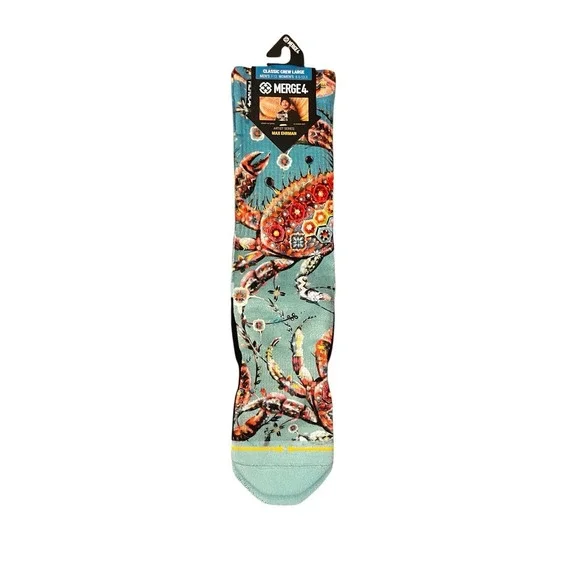 Merge4 Mens‎ Socks Size 7-12 Max Ehrman Artist Series Classic Crew Unisex NWT
