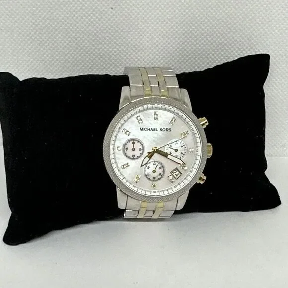 Michael Kors Ritz MK5057 Women's Silver Stainless Steel Analog Dial Watch NUL57