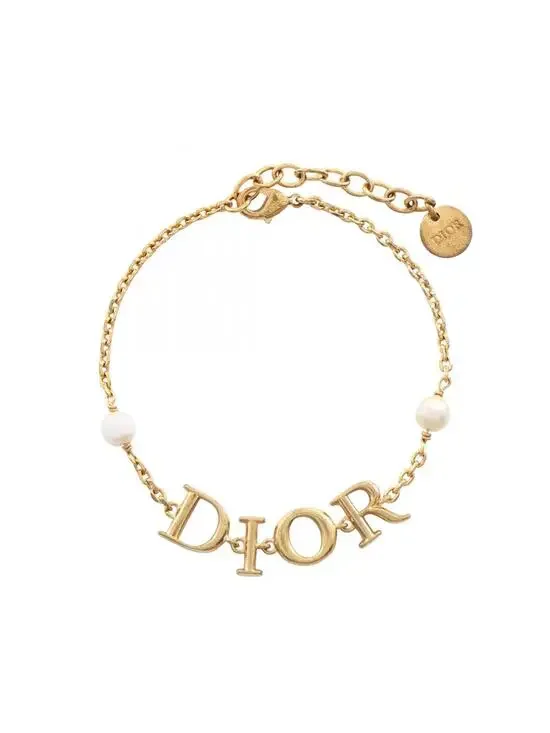 Christian Dior Logo Bracelet Gold #300259D35B