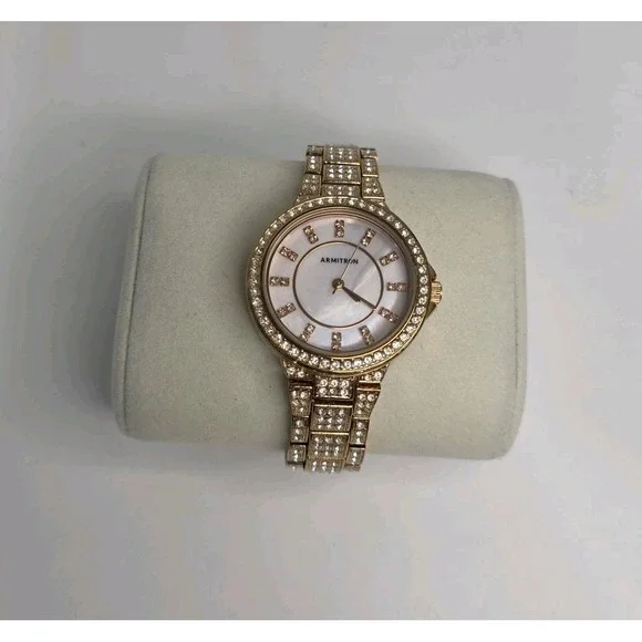 Armitron Women's Genuine Crystal Accented Bracelet Watch 75/5317AMPRG