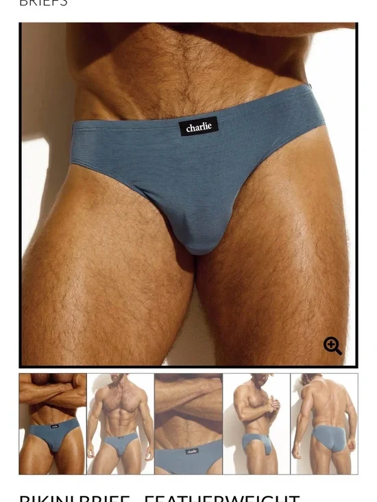 Charlie Men's Featherweight Bikini Brief in French blue