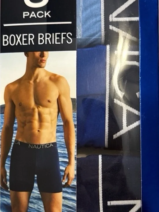 Nautica Men's Navy & Royal Blue Boxer Briefs - 3 Pack