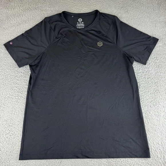 Under Armour UA Rush Shirt Mens Xl  Black HeatGear Celliant Performance Active