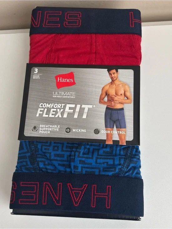 New Hanes Ultimate comport flex fit 3 tag-less boxer briefs  Size-M 32-34