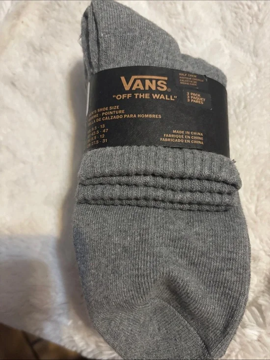 Vans Mens grey 3 pack