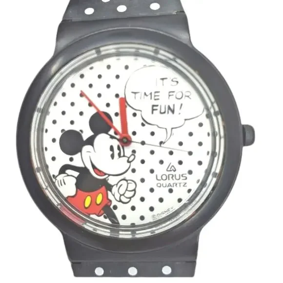Vintage Disney X Lorus Mickey Mouse Polka dot  Watch