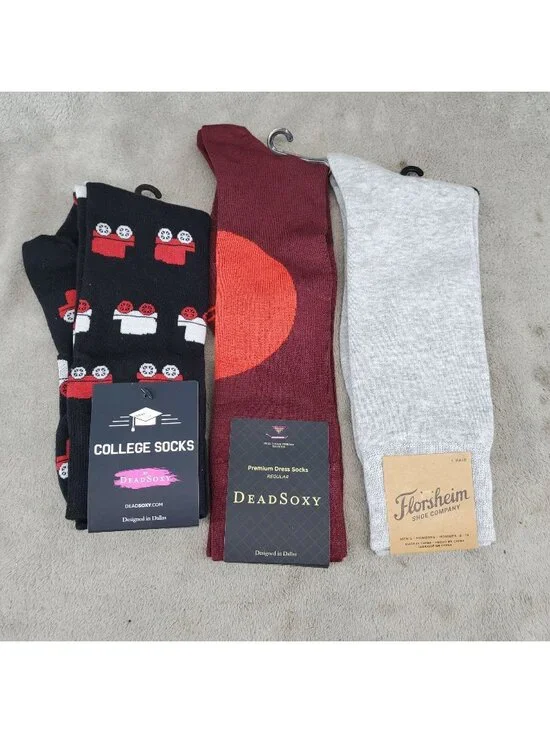 Sock Bundle Three Pack Mens One Size Three Pack of Crew Socks *NWT*