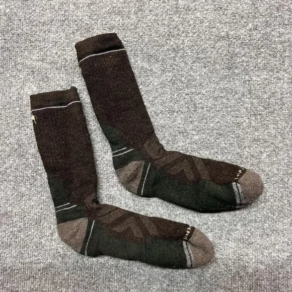 Smartwool Socks Mens Large Brown Hike Mid Calf Wool Hiking Outdoor Warm