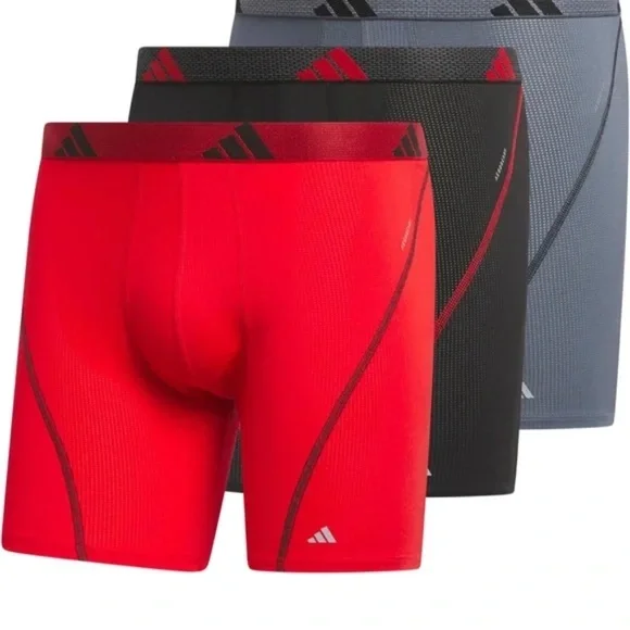 adidas Men's Performance Mesh Boxer Brief Underwear (3-Pack)  XL
