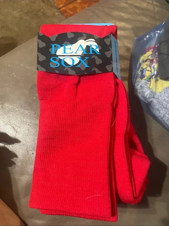 Men's Red Athletic Crew Socks