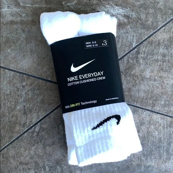 NIKE EVERYDAY COTTON CUSHIONED CREW MEN’S SOCKS 3 pairs socks set