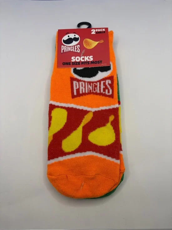 Pringles Novelty Ankle Socks 2-Pack One Size Fits Most NWT Chips Snack Food