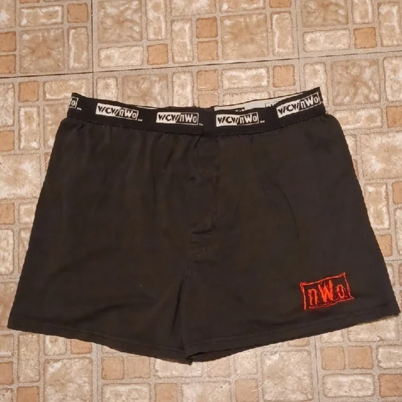 World Champingship Wrestling Black Men's Boxer Shorts 1993  WCW New World Order