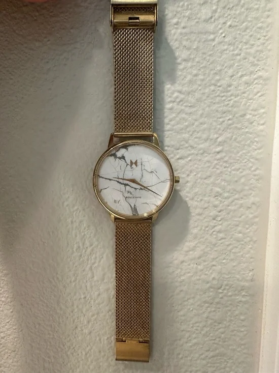 MVMT Boulevard Gold Watch with Marble Face