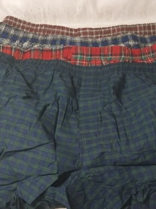 Hanes Plaid Boxers Mens 2XB 48-50 Waist