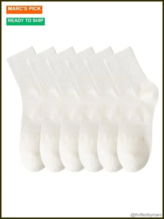 Men's Moisture Wicking Odor Control Compression Running Quarter Crew Socks 6