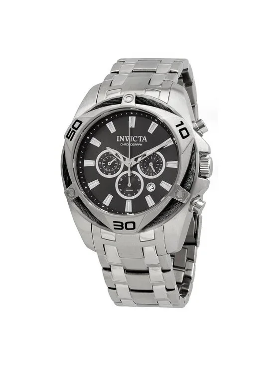 NWT Invicta Bolt Chronograph Quartz Black Dial Men's Watch