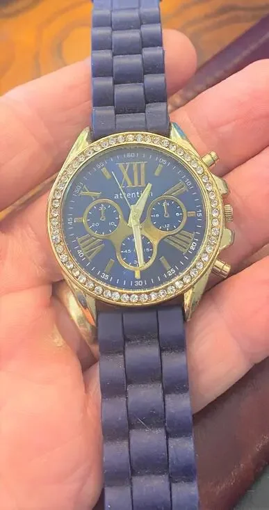 Women's 40mm Attention Watch, Gold Tone with Crystal Accents