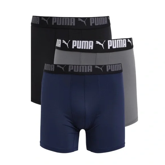 PUMA Men’s 3 Pack Performance Boxer Briefs XL