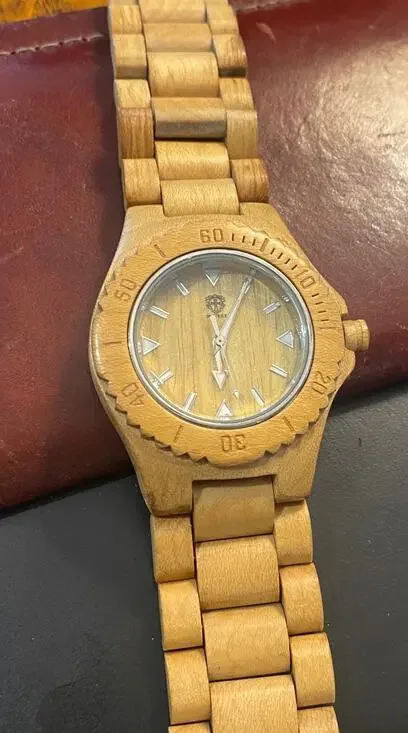 Men's 43mm Wood Watch by XVIII