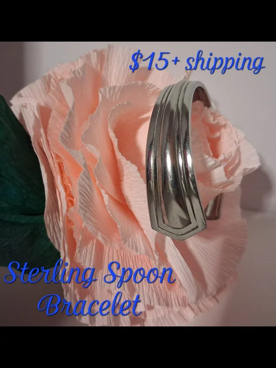 Sterling Spoon Silver Cuff Bracelet, Made By Myself