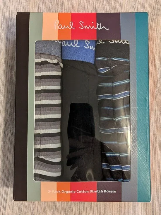 Paul Smith 3-Pack Organic Cotton Stretch Boxers