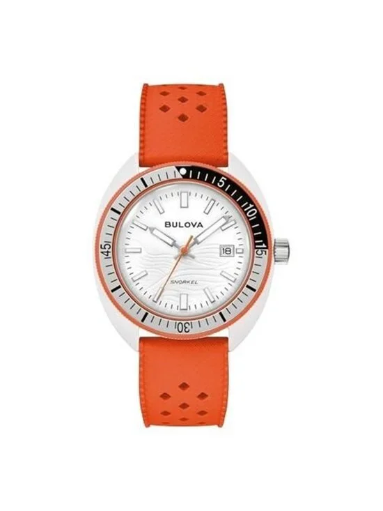 NWT Bulova Snorkel Clownfish Quartz White Dial Men's Watch
