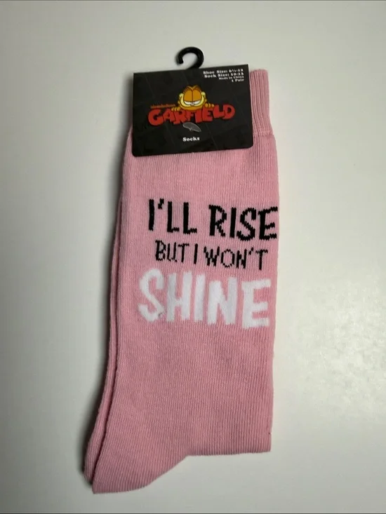 High Point Design Garfield Novelty Crew Socks Men’s Shoe Size 6.5-12