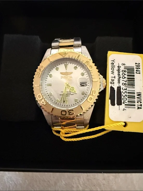 Invicta Two-Tone Gold and Silver Ladies Dive Watch with White Dial