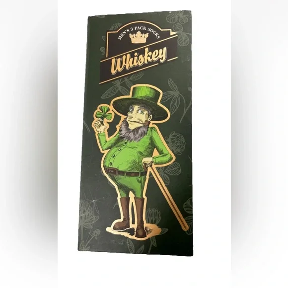 NEW The Orrsum Sock Co 3 Pack Men’s Whiskey/Irish Theme Socks Size US 8-12