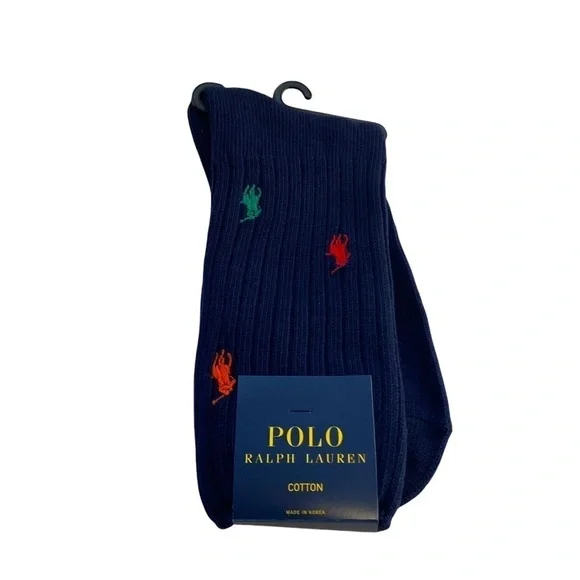 Polo Ralph Lauren Rainbow Pony Crew Sock Navy
