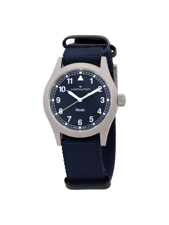 NWT Hamilton Khaki Field Quartz Blue Dial Watch
