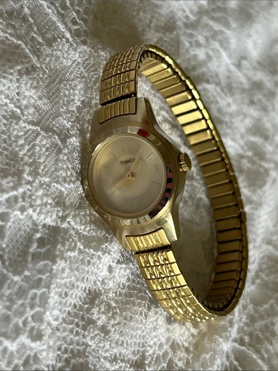 Timex Gold-Tone Ladies Stretch Bracelet Watch