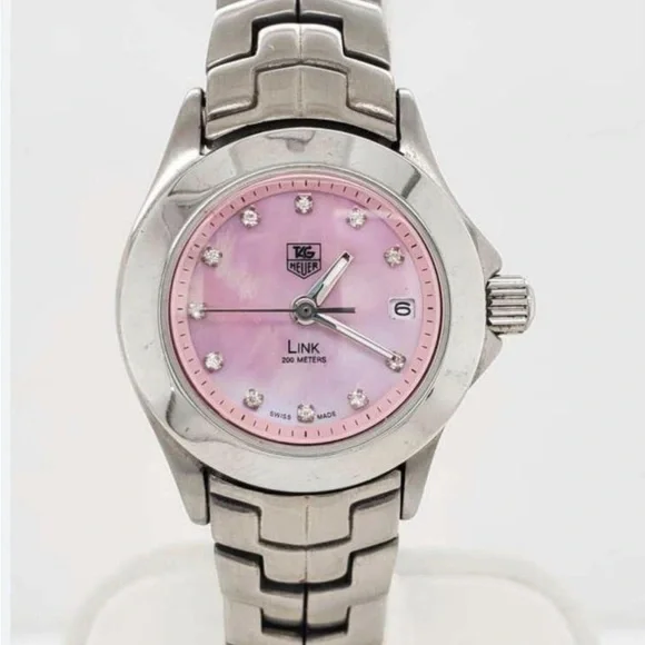 Pink Mother of Pearl Tag Heuer with Eleven Diamonds
