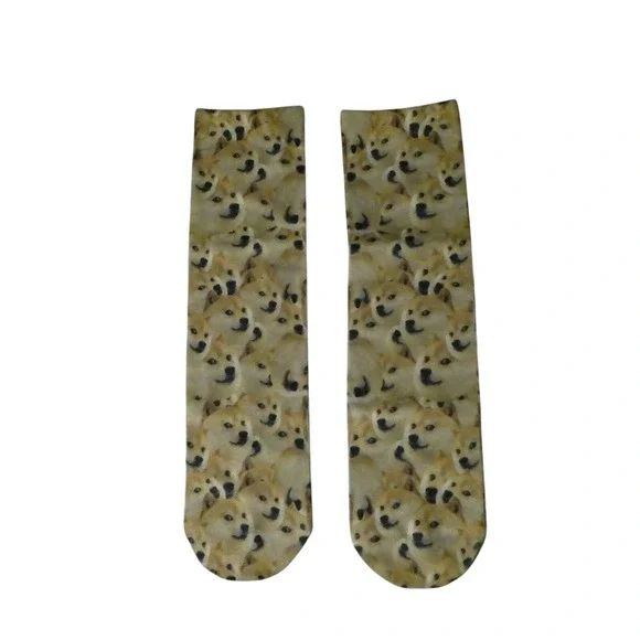 LegionwearUSA Doge Meme Shiba Inu All‎ Over Print Crew Socks New Handmade