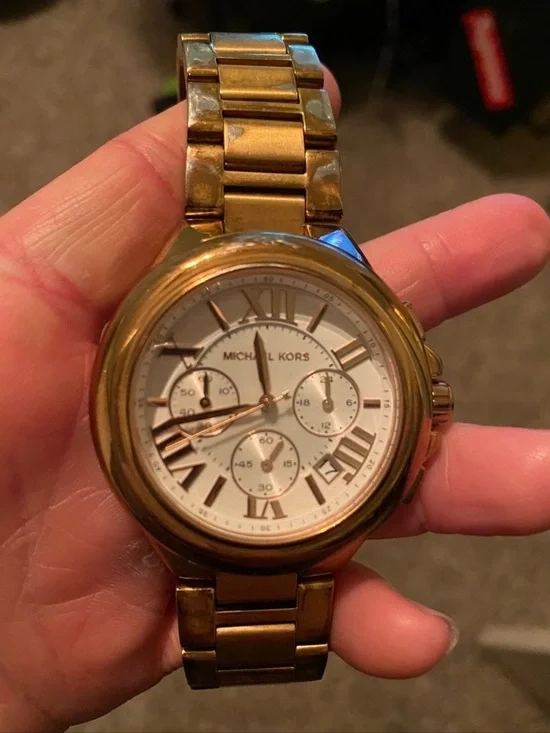 Michael Kors Rose Gold Chronograph Watch Needs Battery
