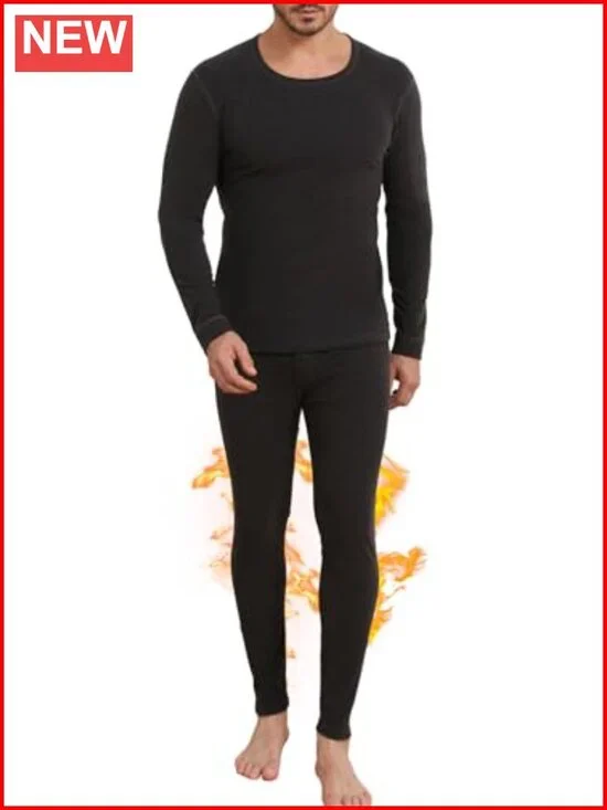 Men's Thermal Long Johns Set with Fleece Lining Base Layer