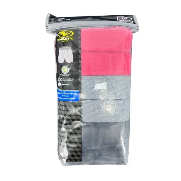 Athletic Works Boxer Briefs Men 2XL Multi 6-Pack 9