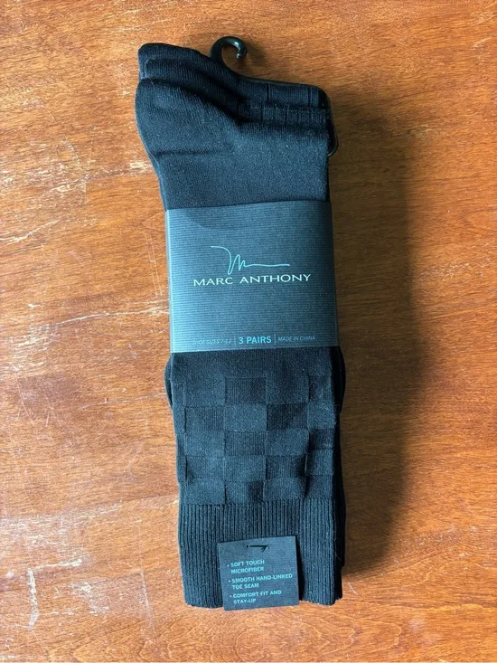 Marc Anthony Men’s Black Dress Socks set of 3