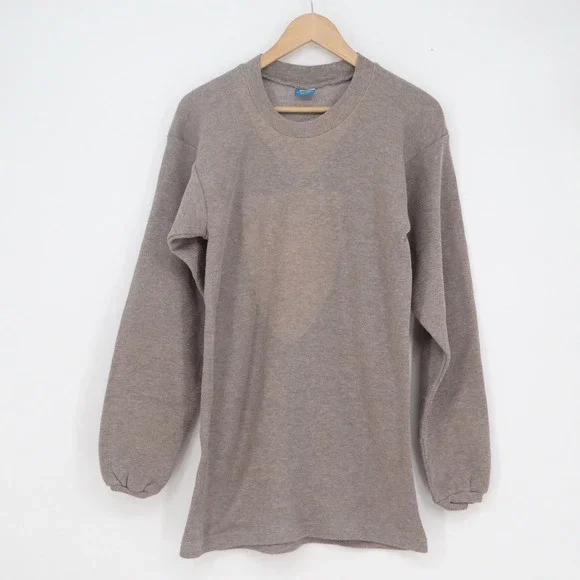 Amul Body Warmer Thermal Top Gray Crew Neck Long Sleeve Base Layer 100cm 12376